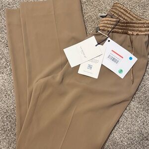 Tan Elastic Waist Pants